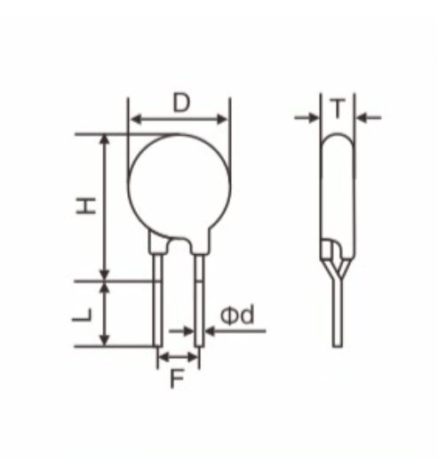 压敏电阻 HEL 10D331K Y型脚 铜电极线长3.5mm